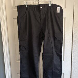 Wrangler Cargo Work Pants 44x30 Black Utility Straight Leg